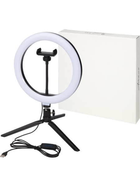 Studio ring light with phone holder and tripod
